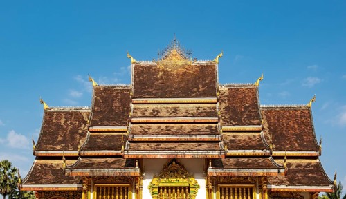 Roof of Haw Phra Bang pavilion, Royal Palace, Luang Prabang, Laos