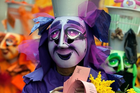 Basler Künstlerlarven, masks, Basler Fasnet parade, Basler Fasnacht, Basel, Switzerland
