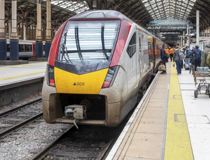 Greater Anglia, British Rail Class 745 Stadler FLIRT train, Liverpool Street railway station,
