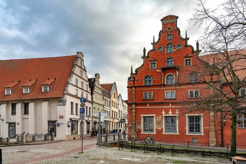 The City History Museum in the Schabbellhaus in the historic old town, Hanseatic city of Wismar,