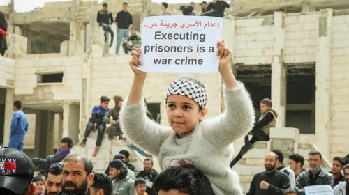 Ongoing protests continue in the city of Daraa, southern Syria, near the Israeli border, condemning