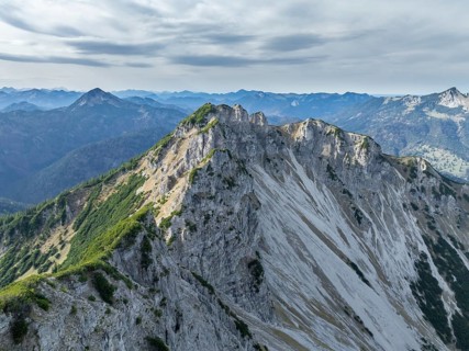 Aerial view, Bayrischer Schinder, Tegernsee mountains in the Mangfall mountains, Germany