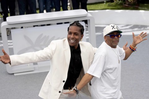 Cannes, France - 19.5.2024: Spike Lee, Asap Rocky (A$ap Rocky) during the photocall - Highest 2