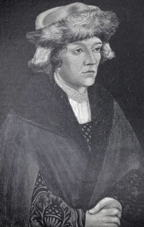 Picture shows Lutheran pastor Gerhart Volk, also Gerhart Vollks. The portrait is a reproduction of
