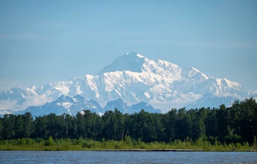 Mt Denali, Talkeetna River off the Alaska Range, Denali National Park, Alaska, USA