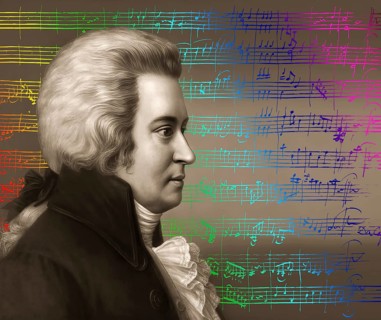 Wolfgang Amadeus Mozart, 1756 – 1791, composer of classical music, First Viennese School, notesheet