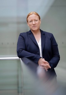 Dagmar Schmidt, deputy leader of the SPD parliamentary group in the Bundestag, poses for a photo in