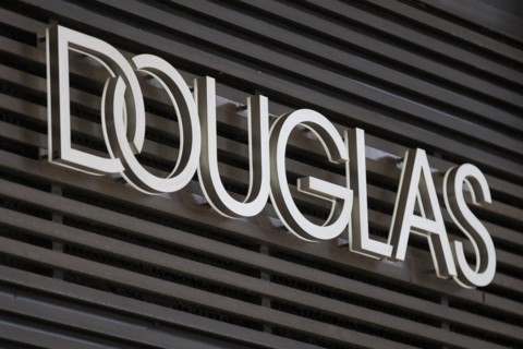 Douglas logo above a shop, in Berlin, 27/03/2024