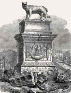 Allegory of art galleries in Rome, Italy, 19th Century