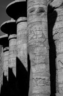 Luxor, Egypt. February 11th 2009 Pharaonic inscriptions at the ancient Egyptian ruins beside the