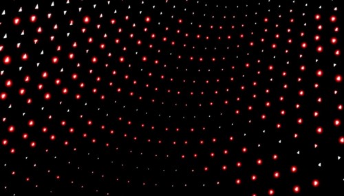 A captivating 3D render showcasing a wave pattern with an Ethereum theme The glowing red elements