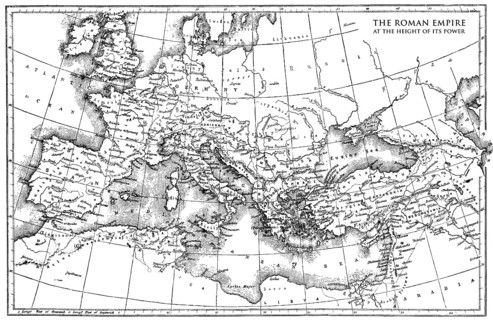 Historical map of the Roman Empire