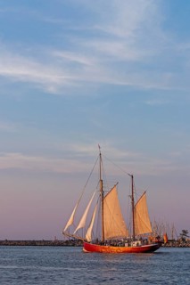 Sailing ship, Unterwarnow, Hanse Sail, Warnemünde, Rostock, Mecklenburg-Western Pomerania, Germany