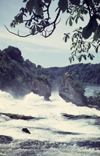 Rheinfall oder Rheinfalls Wasserfall, Neuhausen am Rheinfall, Kanton Schaffhausen, Schweiz, Europa,