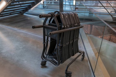 Folding chairs available on loan in the museum from the Documentation Center, Documentation Center