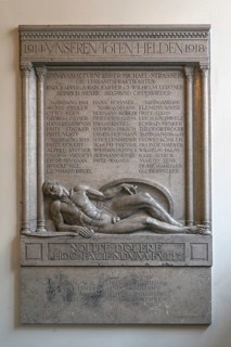 Roll of honour for the fallen of the First World War 1914 to 1918, Melanchton Gymnasium, Nuremberg,