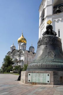 The Tsar Bell and Archangel Cathedral. Kremlin. Moscow. Russia