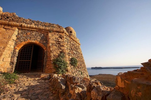 Super wide angle, fortress walls, fortress gate, defence defence tower, paved path, elongated