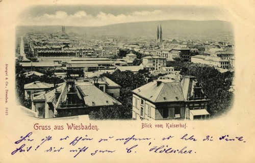 Historical postcard, picture postcard, Wiesbaden, Hesse, Germany, digitally enhanced reproduction