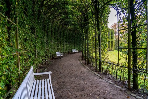 Historic baroque gardens in Kleve, from the 17th century, spa town of Kleve, North
