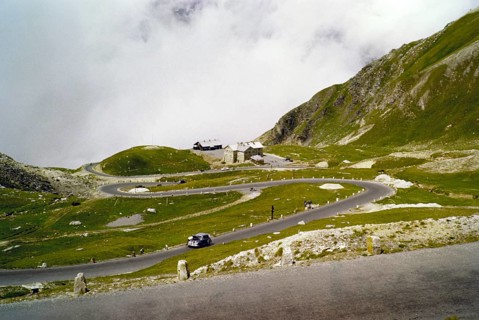 Broken down car Großglockner High Alpine Road, Wilfried-Haslauer-Haus or Haus Alpine Naturschau,
