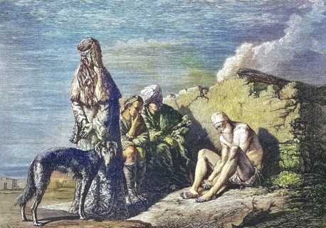 The Sorrows of Job or Job, Biblical Story, 1869, France, Historical, digitally restored