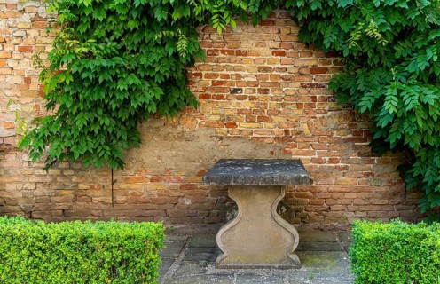 Decorative courtyard area in the Palais am Stadhaus, Potsdam, Brandenburg, Germany
