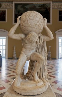 Atlas Farnese, Atlas Statue in the Sundial Room, Salone della Meridiana, Naples National