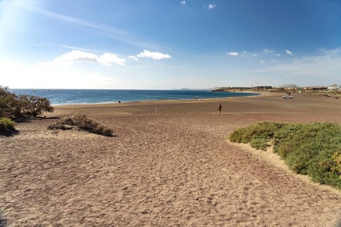The beach Playa La Tejita near El Medano, Granadilla de Abona, Tenerife Island, Canary Islands,