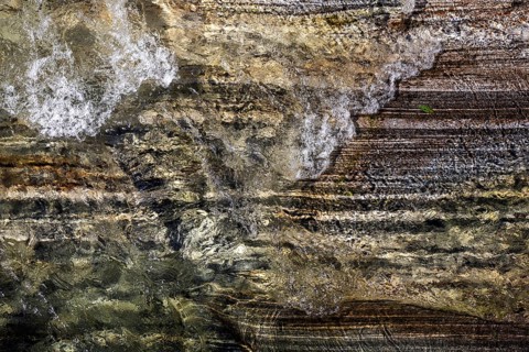 Rocks and foaming water, rock structures, Verzasca River, near Lavertezzo, Verzasca Valley, Valle
