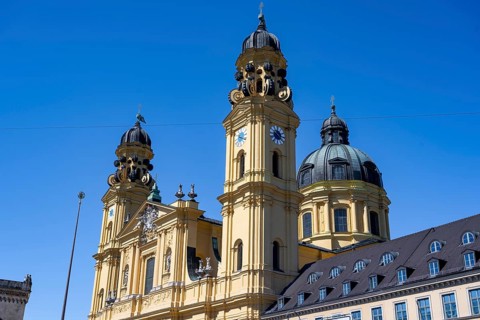 Theatine Church, Old Town, Munich, Upper Bavaria, Bavaria, Germany