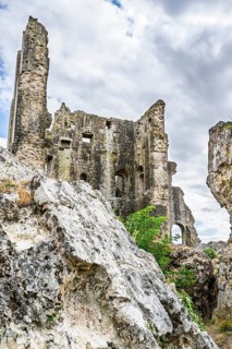 Ruins of Corfe Castle, Wareham, Dorset, England, United Kingdom
