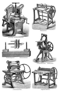 Historical book bindery, 19th century