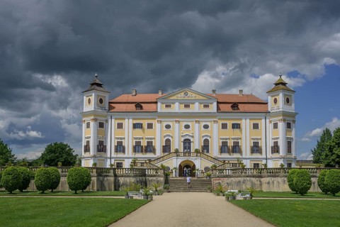 View of the castle from the castle park, Milotice u Kyjova, South Moravian Region, Czech Republic