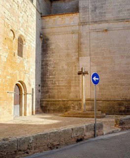 Sant Andreu Church in the old town of Santanyi, Majorca, Balearic Islands, Spain