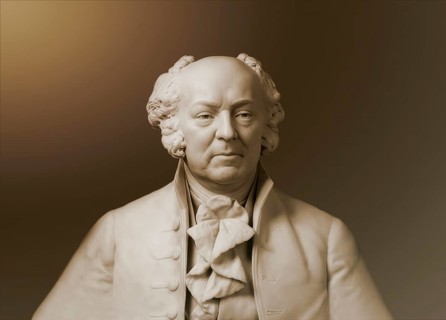 Bust of John Adams, 1735 - 1826, second President of the United States, digitally edited