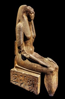Statue of Queen Tuja from the exhibition: Ramses the Great and the Gold of the Pharaohs, Cologne,