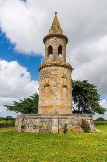 Historic lighthouse overlooking the Gironde River, Mèdoc, France