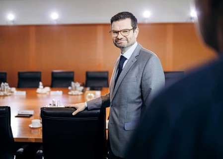 Marco Buschmann (FDP), Federal Minister of Justice, recorded during the cabinet meeting at the