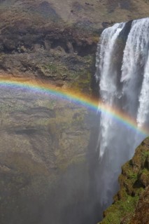 Skógafoss is a waterfall situated on the Skógá River in the south of Iceland. Height 60 m, width 25