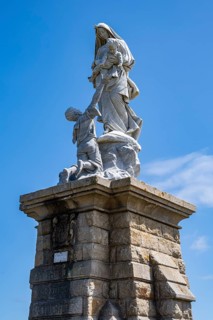 The historical group of figures Notre-Dame des Naufragés, created by Polish sculptor Cyprian