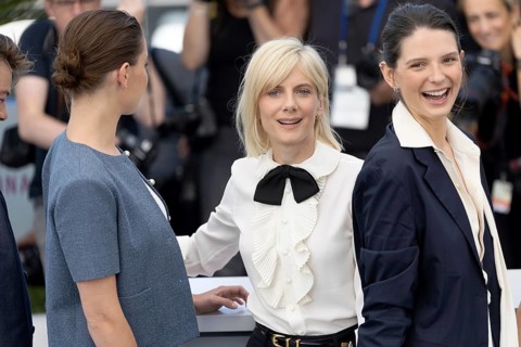 Cannes, France - 15.5.2024: Mélanie Laurent and Joséphine Japy during the photocall for QUI BRILLE