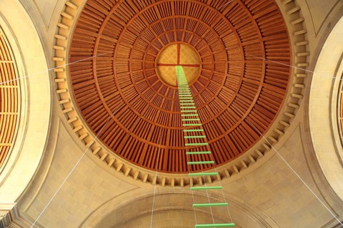 Ladder to Heaven, interior view, looking up, symbol, ladder to heaven, Ascension, rope ladder,