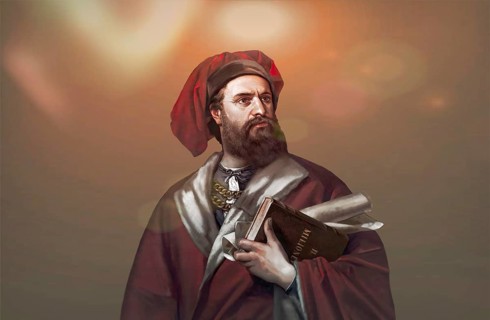 Marco Polo, c.?1254 –1324, an Italian merchant, explorer and writer, digital edited