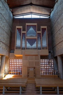 Organ of the Heilig Kreuz Church, opened in 1964, Jahnstr. 41, Weißenburg, Middle Franconia,