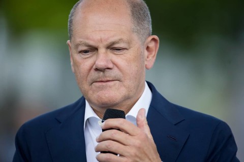 Olaf Scholz (Federal Chancellor, SPD) at the Germany Dialogue on the topic Together for Democracy