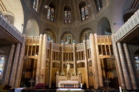 National Basilica of the Sacred Heart, Interior, Koekelberg, Brussels, Brabant, Belgium