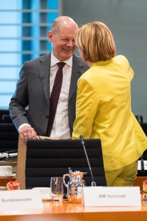 Olaf Scholz (Federal Chancellor, SPD) and Malu Dreyer (Minister-President of Rhineland-Palatinate,