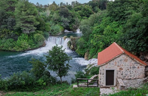Skradinski buk waterfalls, Krka National Park, Sibenik-Knin region, Dalmatia, Croatia