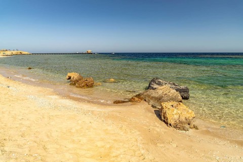 Red Sea beach near Al-Qusair or El Quseir, Egypt